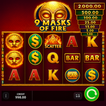 GoldenTiger - 9 Masks of Fire Slot Game